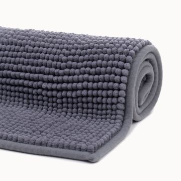 Badteppich Chenille anthrazit 50x70