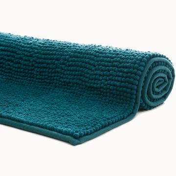 Badteppich Chenille petrol 50x70