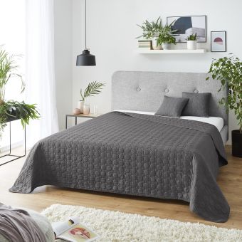 Tagesdecke anthrazit 220x250