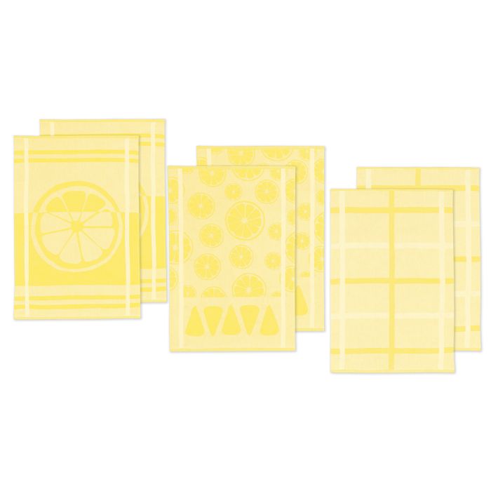 Geschirrtuch Zitrone 6-er Pack