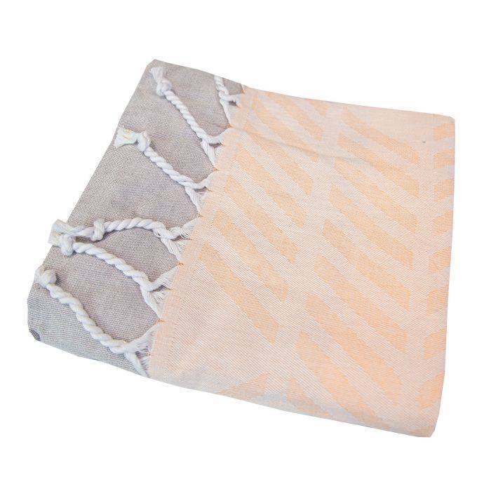 Hamamtuch silber/apricot 100x200