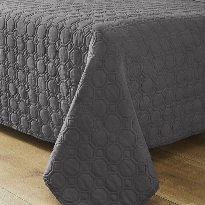 Tagesdecke anthrazit 220x250