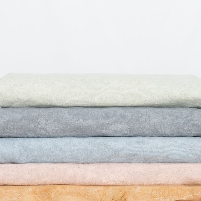 Linen Badetuch silber 105x180