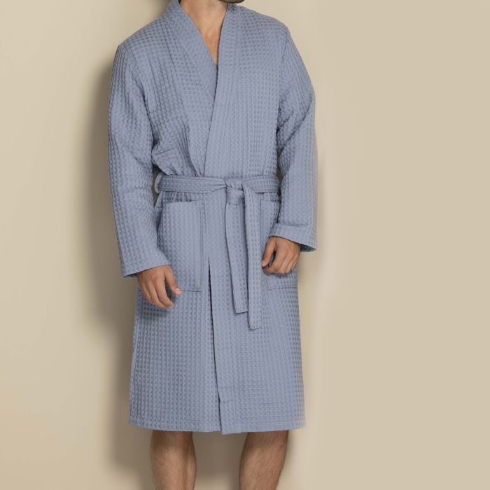 Bademantel Nature blau 56