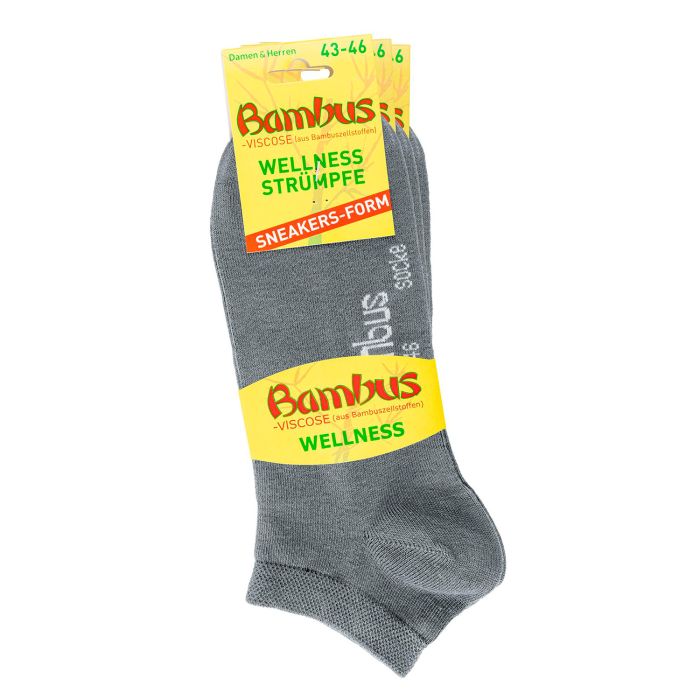 Bambus-Sneaker schwarz 35/38 3er