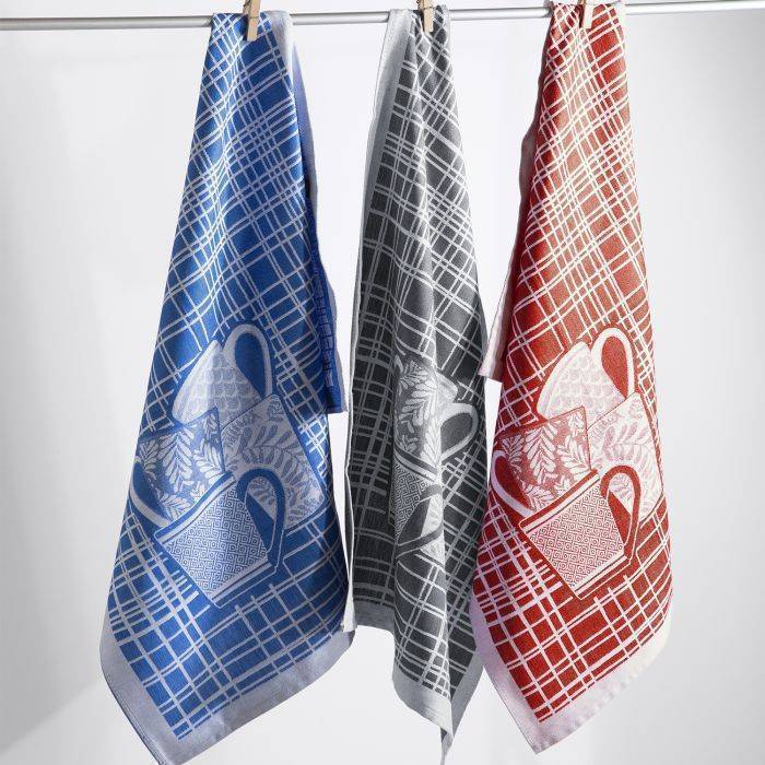 Tassen Geschirrtuch grau 2-er Pack