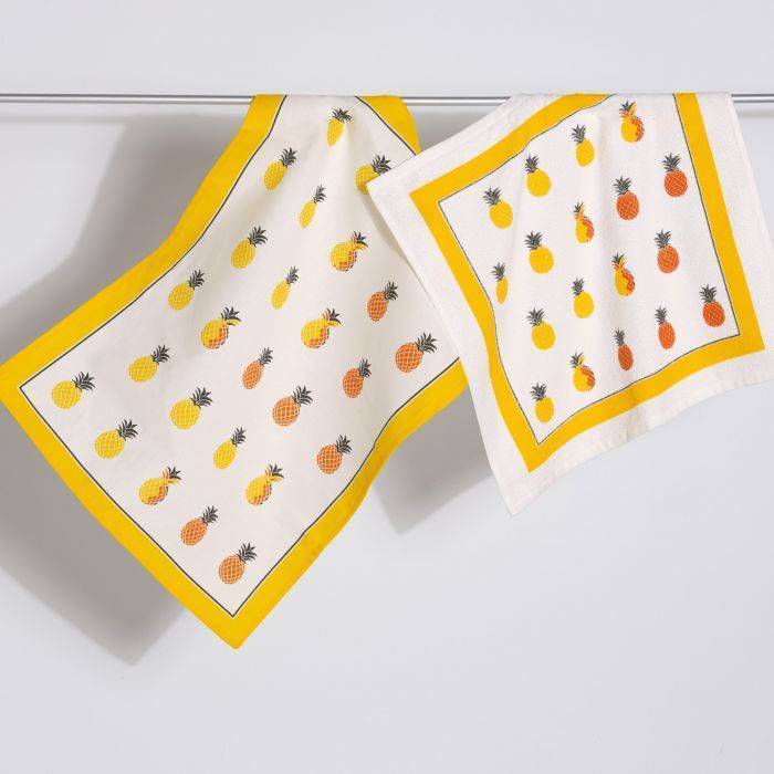 Ananas Geschirrtuch 2-er Pack