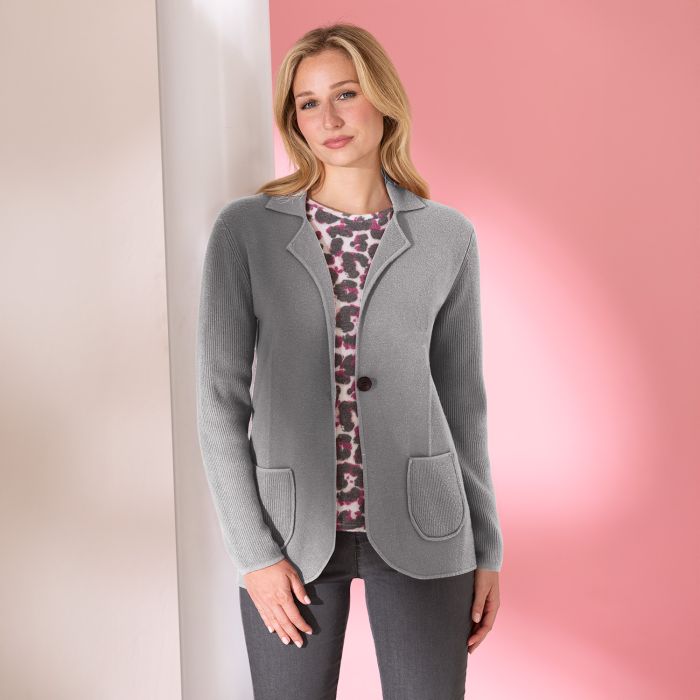 Elena Blazer graumelange S