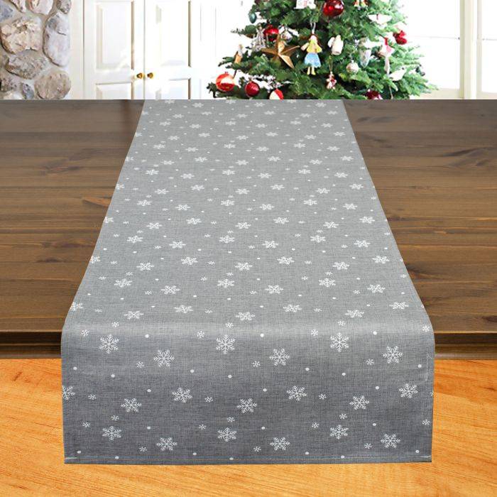 Schneeflocke Mitteldecke silber