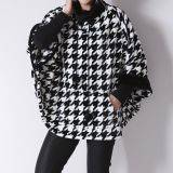 Poncho schwarz/weiss