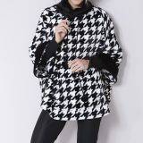 Poncho schwarz/weiss