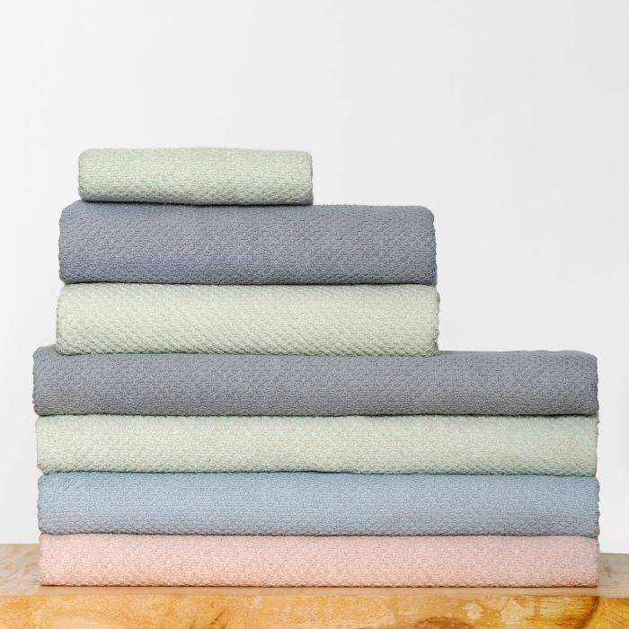 Linen Duschtuch hellblau 70x140