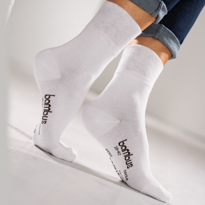 Bambus-Socke weiß 39/42 3er