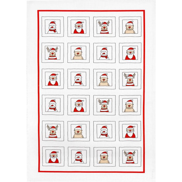 Weihnachtsmann Geschirrtuch 3-erP. 50x70