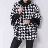 Poncho schwarz/weiss