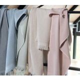 Linen Badetuch silber 105x180