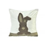 Hase Kissenhülle beige/champagner 40x40